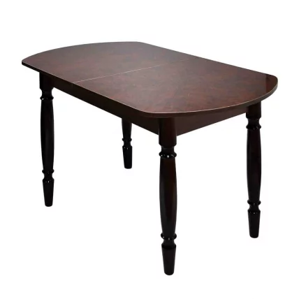 Стол обеденный Раздвижной ЕВРО мет.напр. 1 кат. 8513 кожа шок Ноги венге ЛДСП венге_0