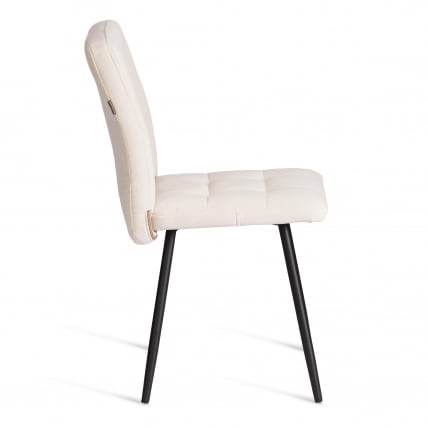 Стул обеденный Medeo LT, велюр, молочный/черный, 4, 45х56х89 см_1