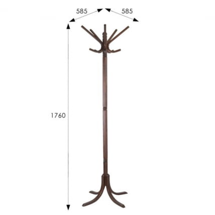 Вешалка напольная В 8Н Темно-коричневый_8