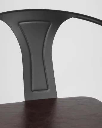 Стул TOLIX ARMS SOFT с подлокотниками Черный матовый_7