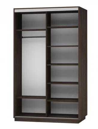 Шкаф-купе двухдверный Экспресс Дуо 1400х2400h Сакура/Венге_1