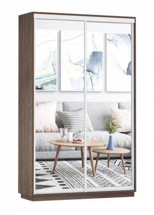 Шкаф-купе двухдверный Экспресс Дуо Экспенс 1400х2200h Венге_0