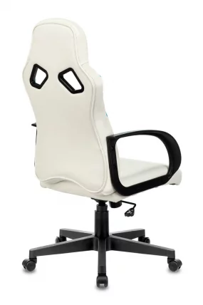 Геймерское кресло Бюрократ ZOMBIE RUNNER Белый-голубой_3