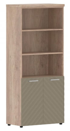 Шкаф с 1 комплектом глухих малых дверей и топом Torr LUX TLHC 85.5 Дуб Каньон Капучино_0