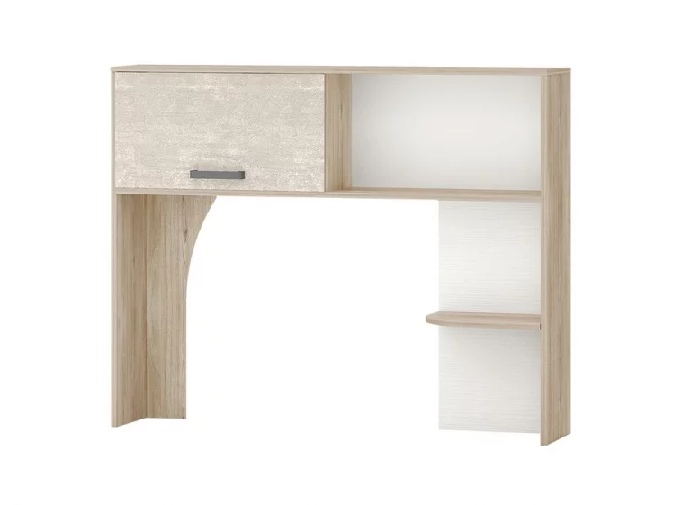 Надстройка Эверест 500.23 Дуб Кронберг/Белый шпон/Плаза Стоун_0