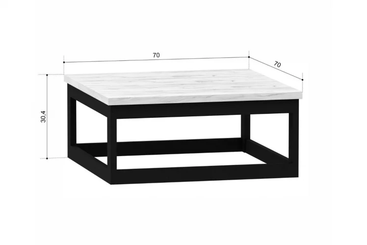 Стол журнальный 700 Техно ЛД.678.240.000 Дуб Крафт белый_1