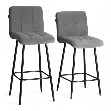 Барный стул Medeo/Медео велюр, серый, 29, 45х56х113 см_13