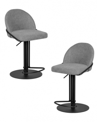 Стул барный DOBRIN OLIVER (серая ткань (FLY1347-17)) 2 шт_0