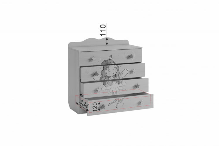 Комод Чудо MDW-06 Белый рамух_5