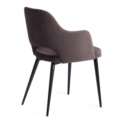 Кресло VALKYRIA 2 (mod. 718) ткань/металл, 55х55х80 см, высота до сиденья 48 см, темно-серый barkhat 14/черный_2