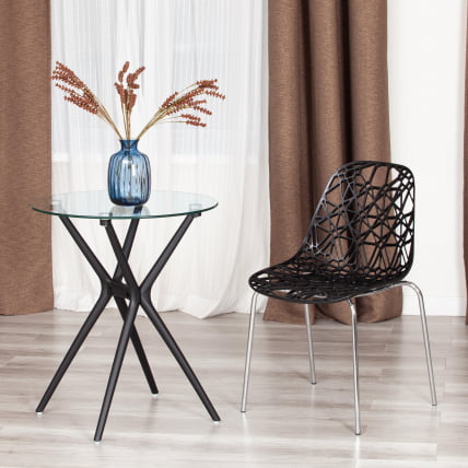 Стол PARNAVAZ (mod. 29) пластик/стекло, 60 x 60 x 70,5 см, Black (черный) 05_4