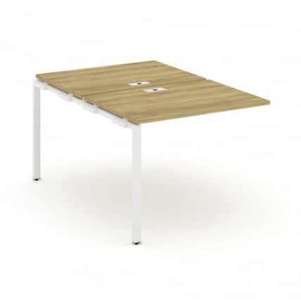 Двойной наборный элемент рабочей станции CONCEPT CN.DNRS-001 Дуб Винченцо Белый_0