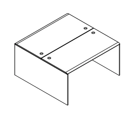 Двухместная рабочая станция W2ST 167 Дуб сонома_1