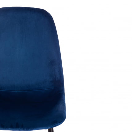 Стул BREEZE (mod. 4724) металл/вельвет, 44х48х87см, темно-синий/черные ножки_5