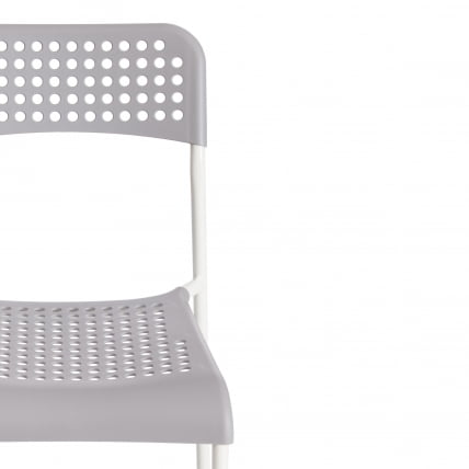 Стул ADDE (mod. C-049) металл/пластик, 39 х 49 х 78 см, Grey (серый) /White (белый)_5