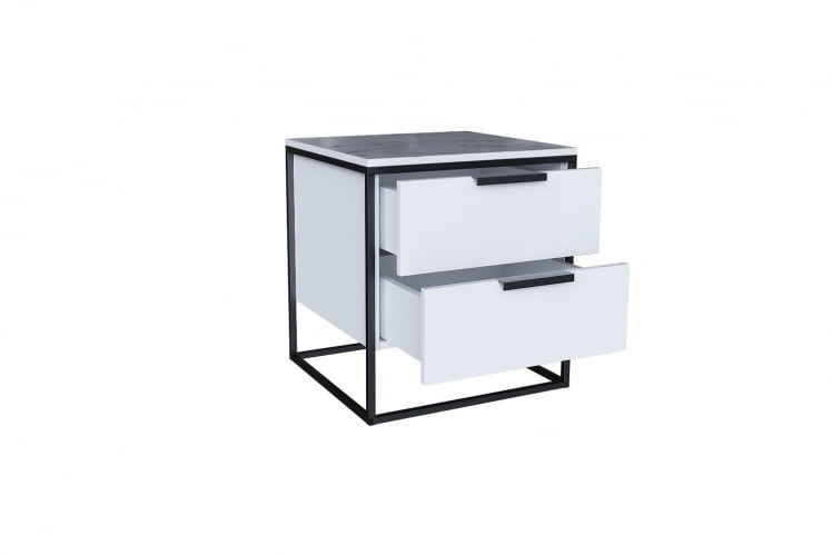 Тумба прикроватная Норд ЛД.677.020.000 Белый/Статуарио_1
