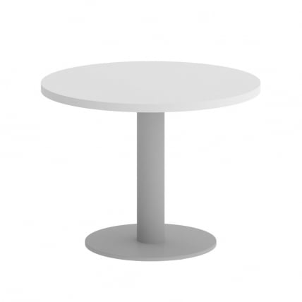 Стол журнальный круглый HOME OFFICE VR.SP-5-60.1G Белый Бриллиант/Серый металл_0