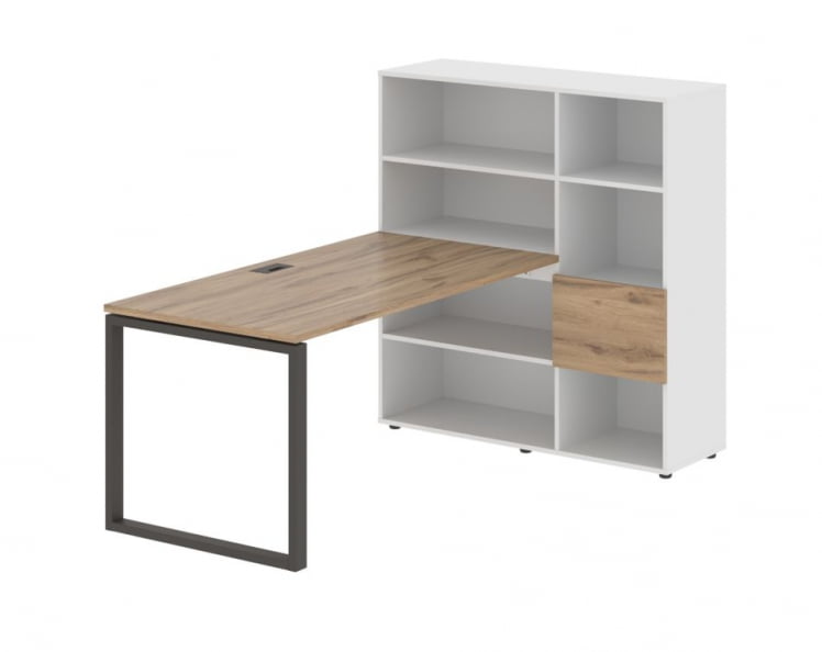 Рабочая станция EDIS EQRST 1215 Дуб Денвер светлый Мокко Белый_0