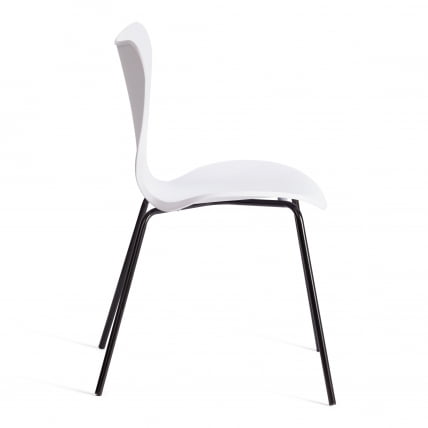 Стул Jacobsen (mod DC 102-1) пластик/металл, 45 х 54.5 х 80 см, White (белый) / Black (черный)_1