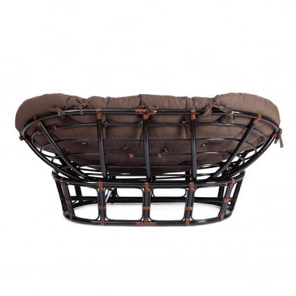 Диван MAMASAN/МАМАСАН 23/02 W /с подушкой/ подушка 182х119 см, 169х102х80 см, Antique brown (античный черно-коричневый), ткань, коричневый, 3М7_3