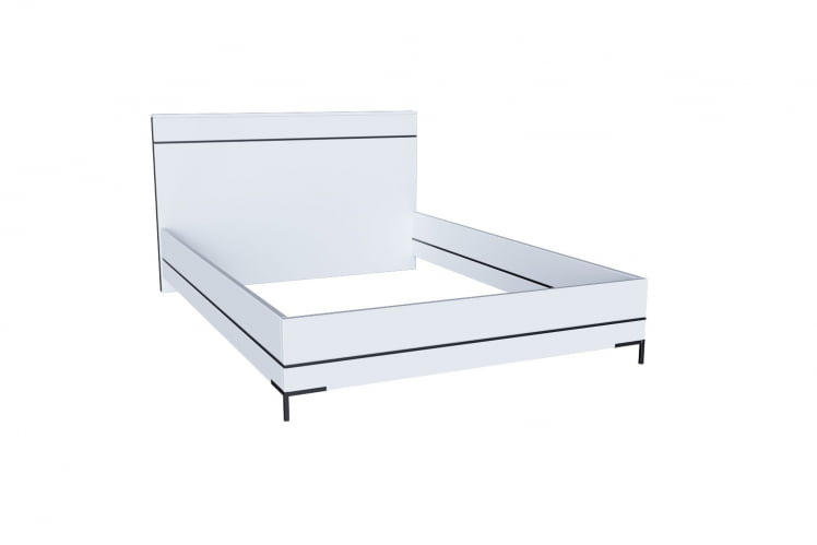 Кровать 1400 Норд ЛД.677.140.000 Белый/Черный_0