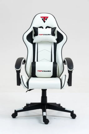 Кресло спортивное TopChairs Shadow бело-черный_0