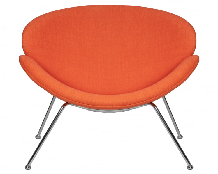 Кресло дизайнерское DOBRIN EMILY (оранжевая ткань AF, хромированная сталь)_5