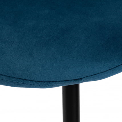 Стул ROBOCOP (mod. DC0128) вельвет/металл, 57 х 46 х 85 см , синий (HLR 63)/черный_7
