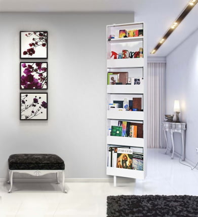 Поворотный зеркальный шкаф Drive SP Белый_0