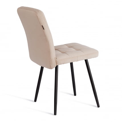 Стул обеденный Medeo LT, велюр, бежевый/черный, 7, 45х56х89 см_2
