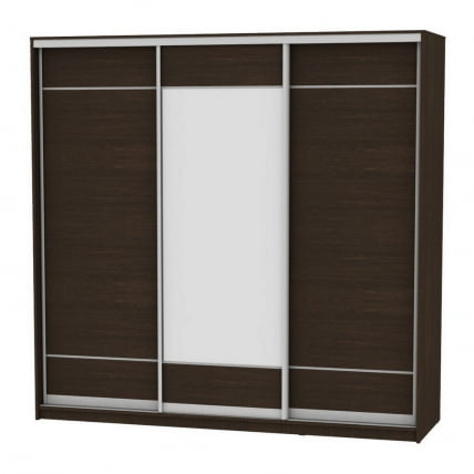 Шкаф-купе B-230х235х60-3(Венге-D7D8D7)_0
