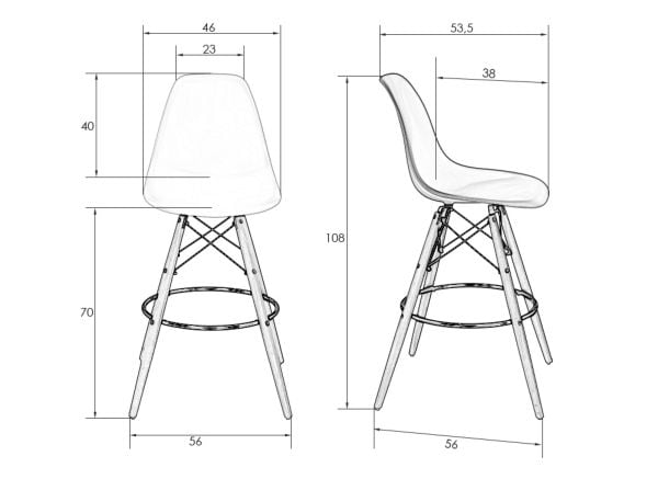 Стул барный DOBRIN DSW BAR (ножки светлый бук, цвет темно-серый (GR-04)) 2 шт_7