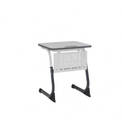 Парта одноместная регулируемая по высоте СМАРТЙ ПЛУС 600х500 (рост 3-5) Антрацит/Белый/Серый Кромка Антрацит / SMARTY PLUS_0