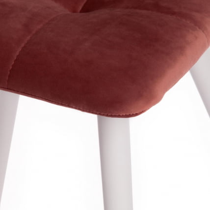 Стул CHILLY (mod. 7095-1) / 1 шт. в упаковке ткань/металл, 45x53х88 см, высота до сиденья 50 см, коралловый barkhat 15 /белый_6