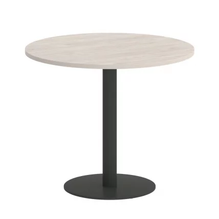 Стол журнальный круглый HOME OFFICE VR.SP-5-90.1 Денвер Светлый/Антрацит металл_0