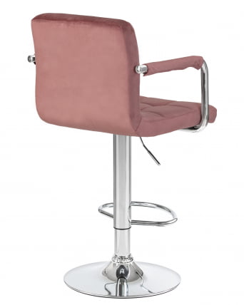 Стул барный DOBRIN KRUGER ARM Пудрово-розовый велюр MJ9-32_3