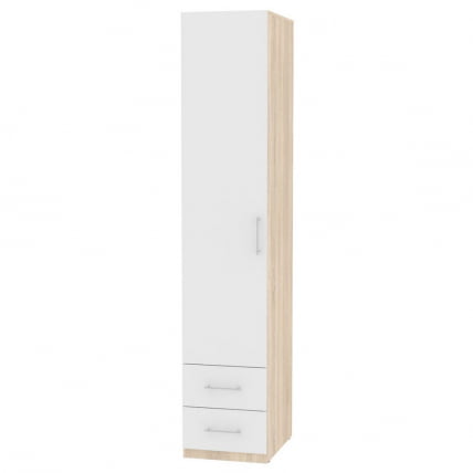 Шкаф распашный Риал(H18)230х45х45ручкарейлинг160мм(ДСС-Белый)_0