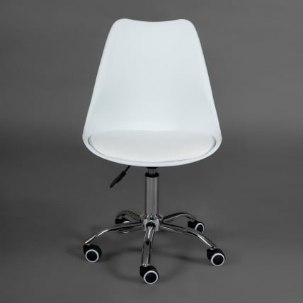Офисное кресло TULIP (mod.106-1) металл/пластик/PU, 58 x 47 x 97см, White (белый) / Chrome (хром)_6