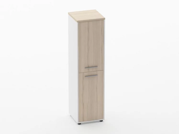 Шкаф 3 узкий закрытый, 2 двери Deka 10.16.12Пр Туя/Белый_0