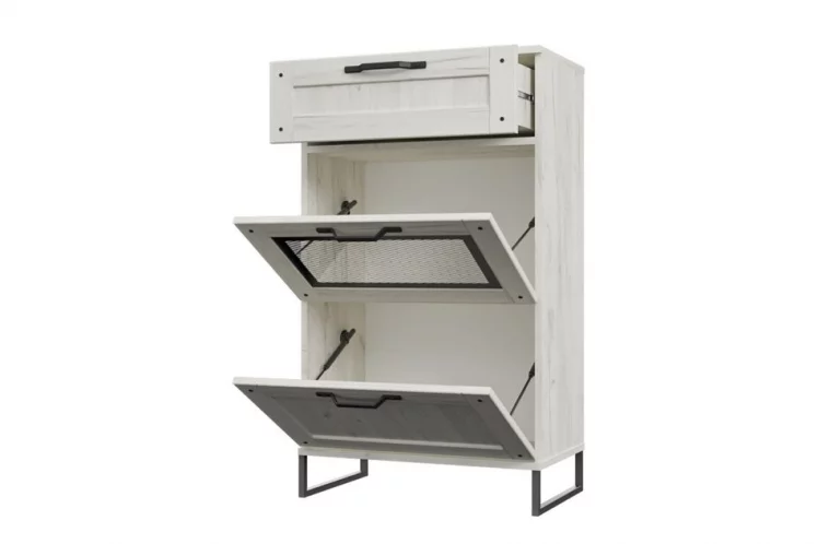 Тумба комбинированная Сидней ЛД 672.040.000 Дуб Крафт Белый_1