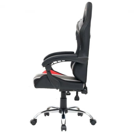 Кресло компьютерное CROMEX (КРОМЕКС) Quantum GM-155 RGB экокожа черное/красное/серое_1