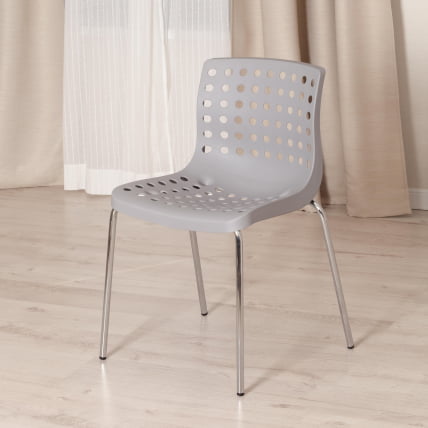 Стул SKALBERG (mod. C-084-A) металл/пластик, 46 х 56 х 79 см, Grey (серый) / Chrome (хром)_10