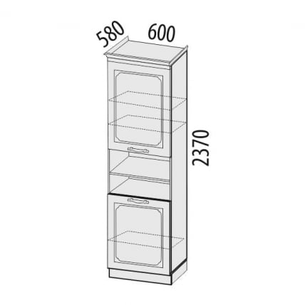 Пенал лев/прав Милана 23.75 Сосна Астрид/Ваниль_1