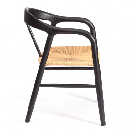 Стул VALI дерево вяз, черный, 50х46х77 см_1