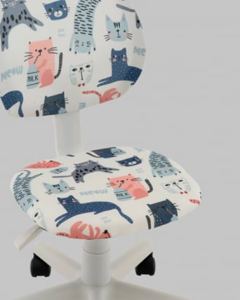 Кресло ЛОЛО Cats пластик белый_8