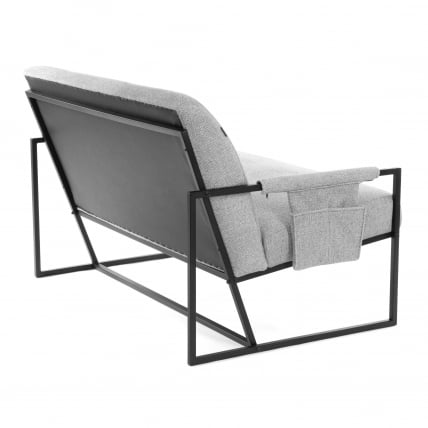 Диван Charli LUX/Чарли Люкс велюр/букле, VT shape silver_2