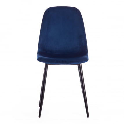 Стул BREEZE (mod. 4724) металл/вельвет, 44х48х87см, темно-синий/черные ножки_4