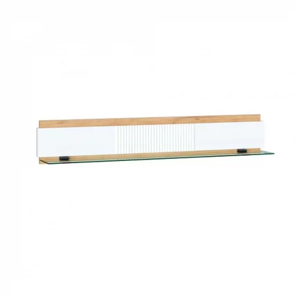 Полка навесная 1400 Бари ЛД 698.100.000 Дуб Золотой Белый_0