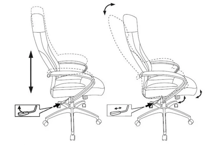 Кресло руководителя Бюрократ CH-608Fabric черный Light-20_5