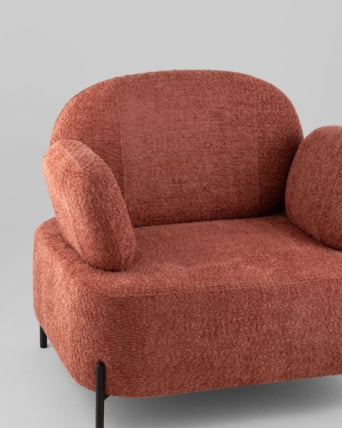 Кресло Кэнди ткань с подлокотниками букле коралловый_1
